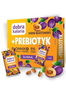 Mini batoniki + Prebiotyk Śliwka 6 sztuk - Dobra Kaloria