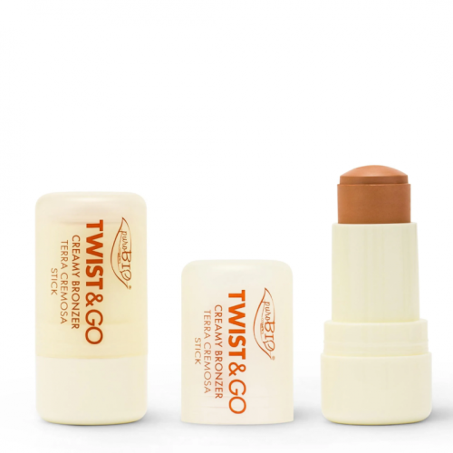 Bronzer w sztyfcie kremowy Twist&Go 02 Złocistobrązowy 5 g - PuroBIO