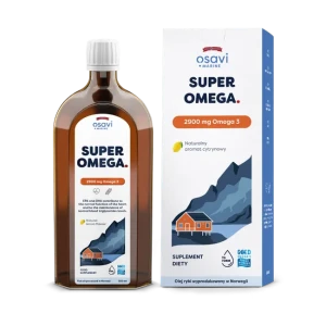 Super Omega 2900 mg Omega-3 w płynie aromat cytrynowy 250 ml - Osavi