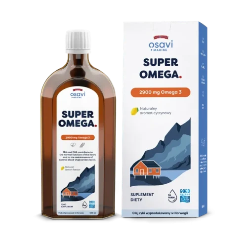 Super Omega (2900 mg Omega-3)  w płynie aromat cytrynowy - 250 ml - Osavi
