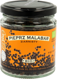 Pieprz czarny Malabar ziarnisty BIO bezglutenowy 90 g - Pięć Przemian
