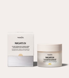 Night.01 Wypełniający krem z usieciowanym kwasem hialuronowym i peptydami 50 ml - Resibo