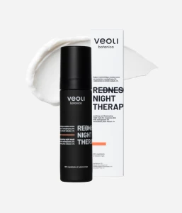 Kojąco-rozświetlająca maska nocna na naczynka z azeloglicyną 2% i ekstraktem ze śliwki kakadu 1% Redness Night Therapy 50 ml - Veoli Botanica