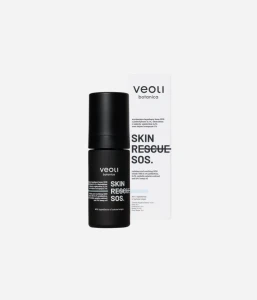 Wyciszająco-łagodzący krem SOS z prebiotykami 0,1%, ekstraktem z wąkroty azjatyckiej 0,2% oraz olejem konopnym 5% Skin Rescue SOS 30 ml - Veoli Botanica