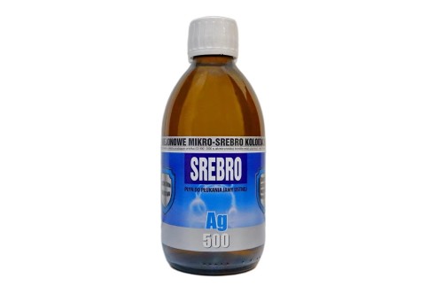 Niejonowe mikro-srebro koloidalne Ag 500 (50 ppm) płyn do płukania jamy ustnej 300 ml - Pro Aktiv