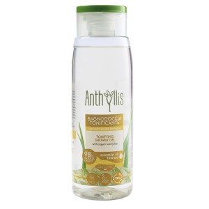 Bio żel pod prysznic tonizujący z organicznym sokiem z aloesu, miętą i cytryną 300 ml - Anthyllis