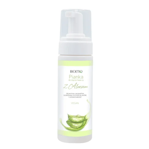 Pianka do mycia twarzy z aloesem 150 ml - Bioetiq