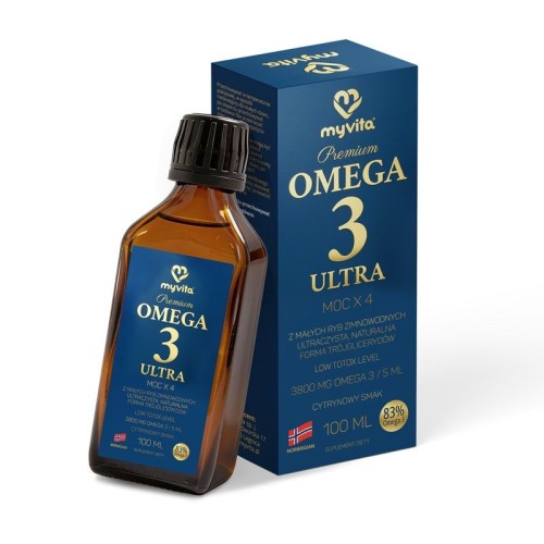 Omega 3 ULTRA cytrynowa w płynie 100 ml - MyVita