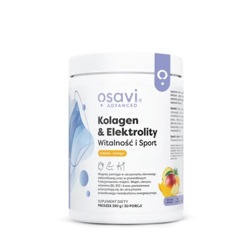 Kolagen & Elektrolity Witalność i Sport o smaku ananas mango 390 g - Osavi