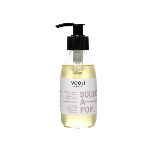 Squeeze a Pom Emulgujący olejek do zmywania makijażu i SPF dla skóry tłustej 150 ml - Veoli Botanica