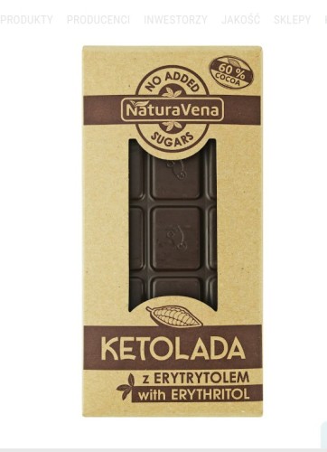 Ketolada czekolada gorzka 60% 100 g - NaturaVena