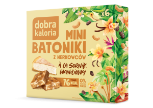PRZECENA! (krótki termin) Mini batoniki z nerkowców à la sernik waniliowy 6 sztuk - Dobra Kaloria