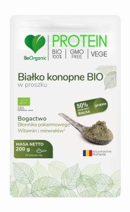Białko konopne BIO Protein w proszku 200 g - BeOrganic