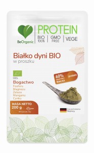 Białko dyni BIO Protein w proszku 200 g - BeOrganic