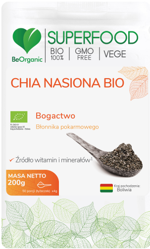 Chia nasiona BIO 200 g - BeOrganic