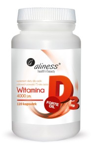 Witamina D3 Forte oil 4000 IU 120 kapsułek - Aliness