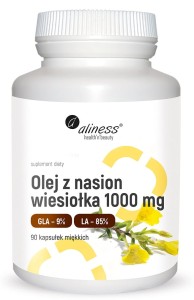Olej z nasion wiesiołka 9% 1000 mg 90 kapsułek - Aliness