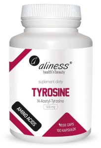 Tyrosine N-Acetyl-Tyrosine 500 mg 100 kapsułek vege - Aliness