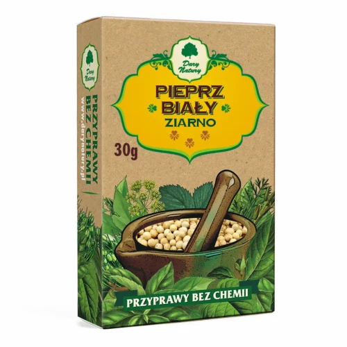 Pieprz biały ziarnisty 30g - Dary Natury