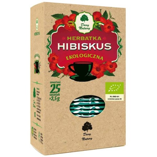 Herbatka Hibiskus EKO fix 25 x 2,5 g - Dary Natury