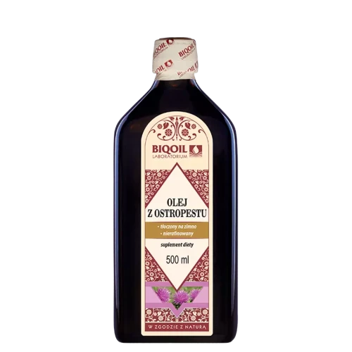 Olej z ostropestu tłoczony na zimno 500 ml - Biooil