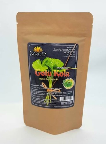 Herbatka Gotu Kola (wąkrotka azjatycka) cięta 50 g - Proherbis
