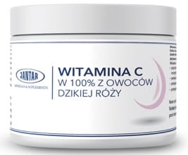 Witamina C z dzikiej róży 2000 mg proszek 300 g - Jantar