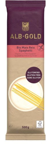 Makaron kukurydziano - ryżowy spaghetti bezglutenowy BIO 500 g - Alb Gold