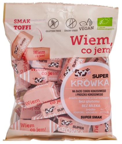 Krówki o smaku toffi bezglutenowe BIO 150 g - Super Krówka