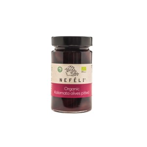 Oliwki czarne kalamata bez pestek w zalewie BIO 295 g (160 g) - Nefeli