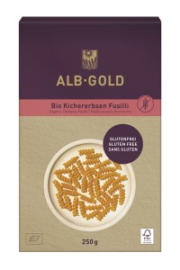 Makaron świderki z ciecierzycy bezglutenowy BIO 250 g - Alb Gold