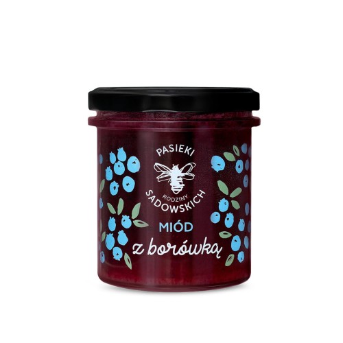 Miód z borówką 430 g - Pasieki Rodziny Sadowskich