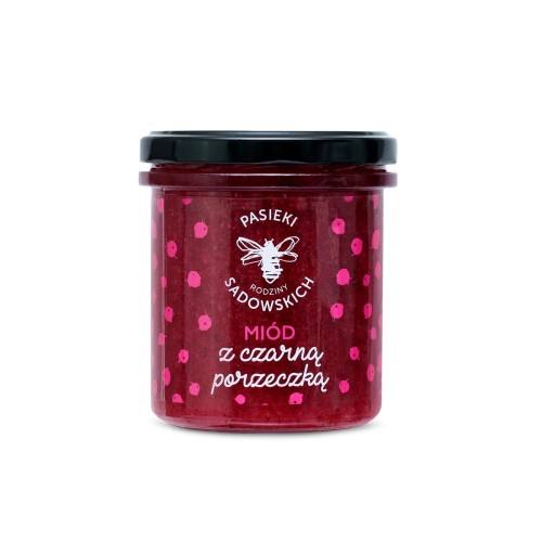 Miód z czarną porzeczką 430 g - Pasieki Rodziny Sadowskich