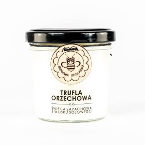 Trufla Orzechowa świeca z wosku sojowego 120 ml - Miodowa Mydlarnia