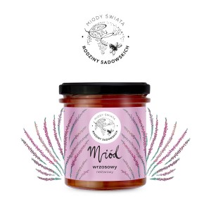 Miód wrzosowy 450 g - Pasieki Rodziny Sadowskich