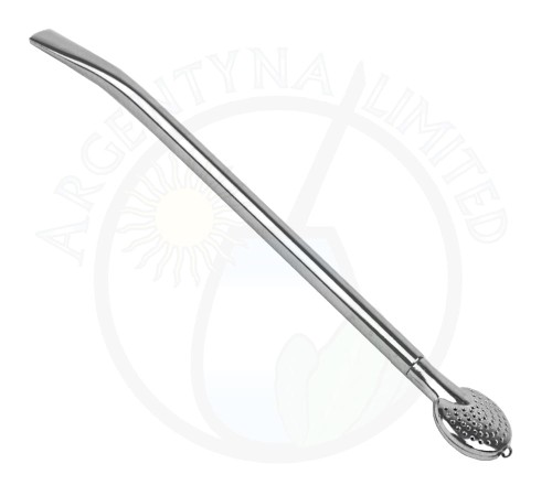 Bombilla do Yerba Mate metalowa, niklowana, rozkręcana ARG02 17,5 cm