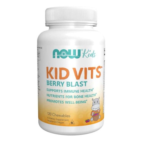 Kid Vits Berry Blast Naturalne witaminy dla dzieci - 120 pastylek do ssania - Now