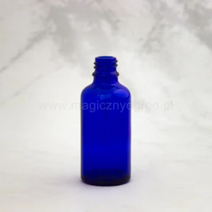 Butelka z niebieskiego szkła gwint 18 mm 50 ml - Nanga