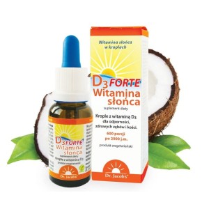 Witamina słońca D3 FORTE 2000 j.m. w kroplach 20 ml - Dr Jacob's
