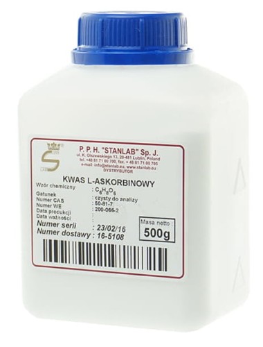 Kwas L-askorbinowy czysty do analizy CZDA 500 g - Stanlab